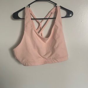 Pink sports bra